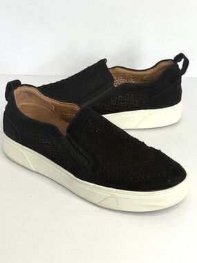 Vionic Kimmie Performance Sneaker Black Suede Slip-ons Size 9.5
